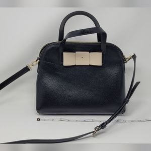 Kate Spade Robinson Street Maise Leather Satchel with Bow-Black